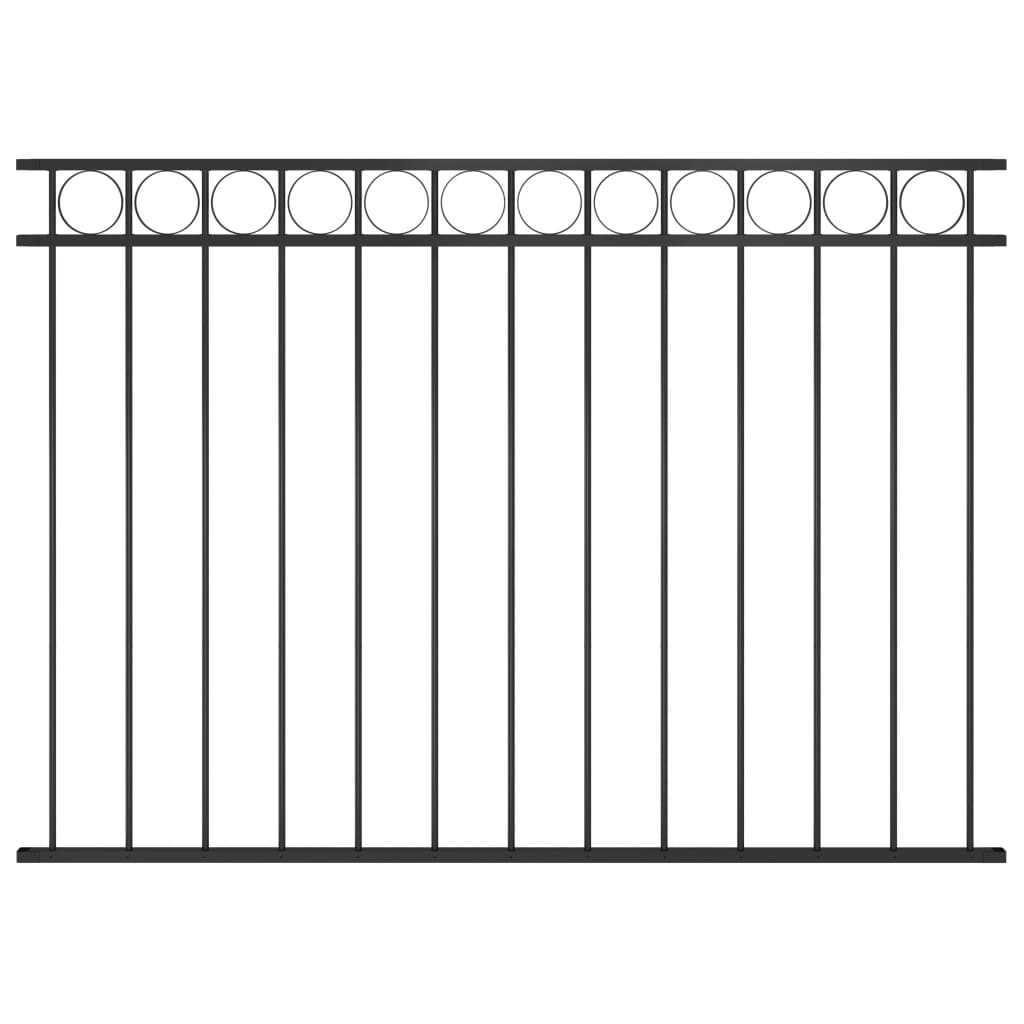 Vidaxl fence Panel 1.7x1.2 m Stol schwaarz