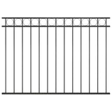 Vidaxl fence Panel 1.7x1.2 m Stol schwaarz