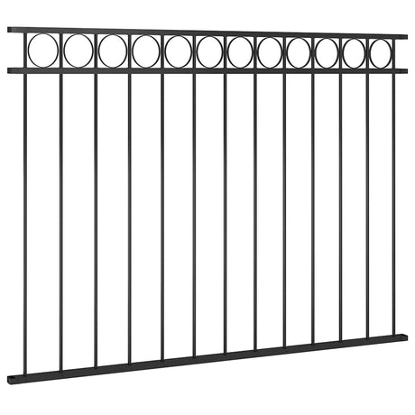 Panneau de clôture Vidaxl 1,7x1,2 m en acier noir