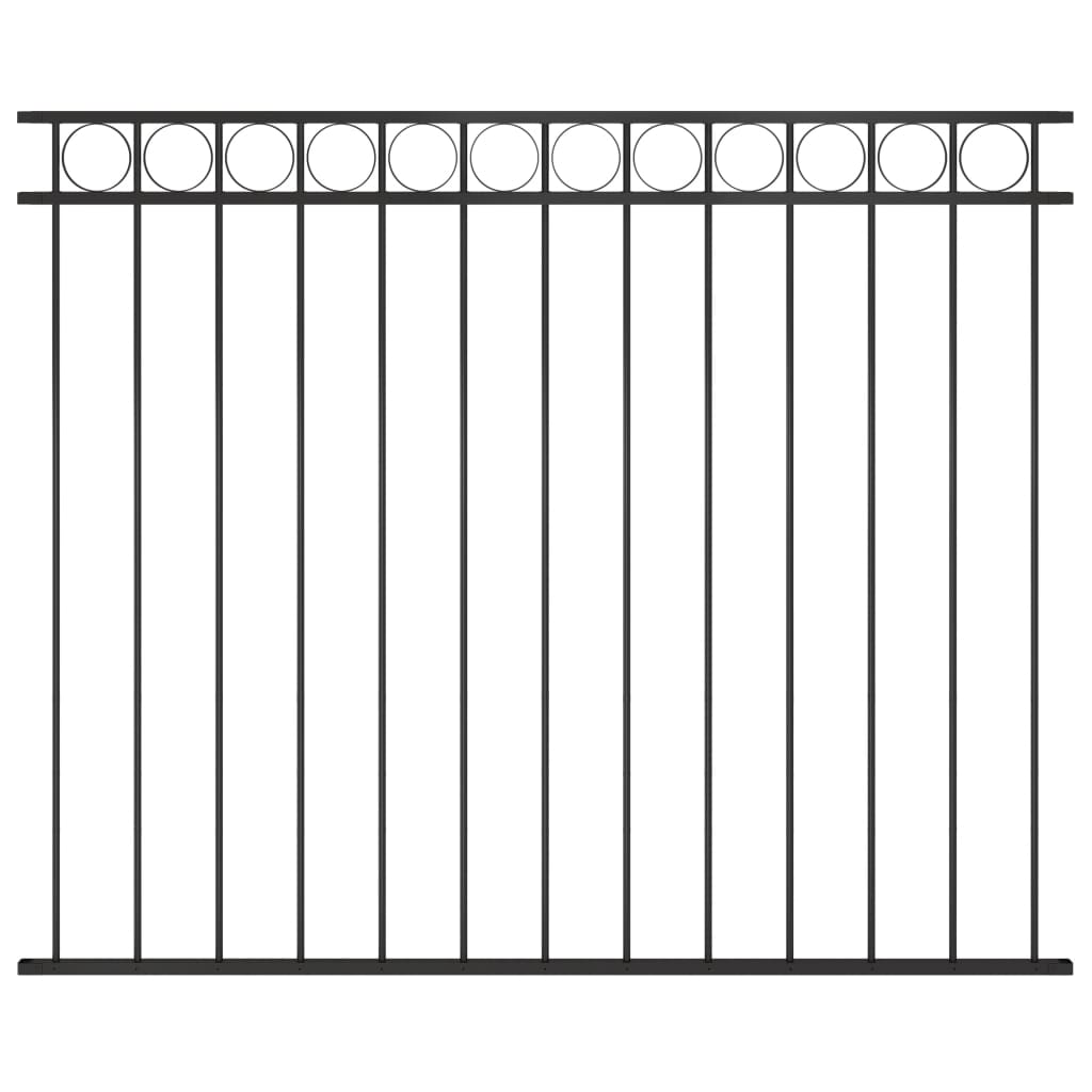 Vidaxl fence Panel 1.7x1.5 m Stol schwaarz