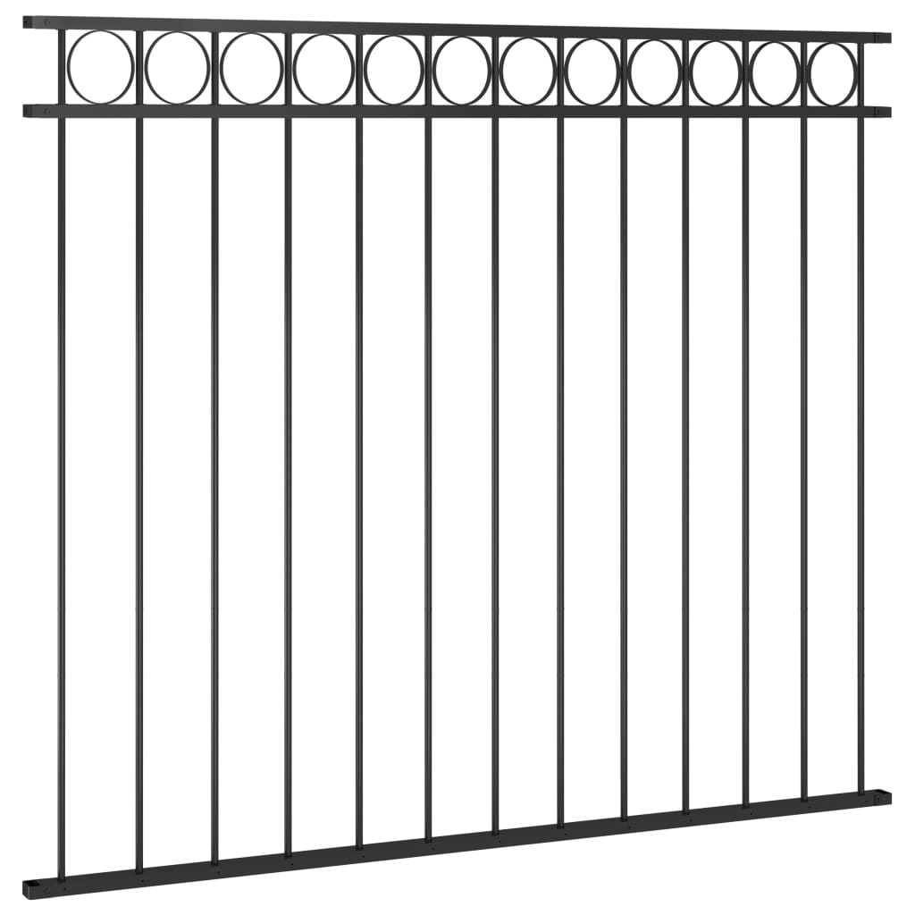 Vidaxl fence panel 1.7x1.5 m steel black