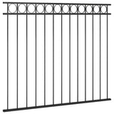 Panneau de clôture Vidaxl 1,7x1,5 m en acier noir