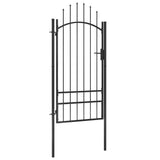 Port vidaxl 1x2,5 m en acier noir