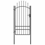 Port vidaxl 1x2,5 m en acier noir