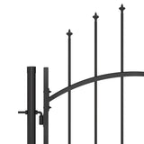 Port vidaxl 1x2,5 m en acier noir