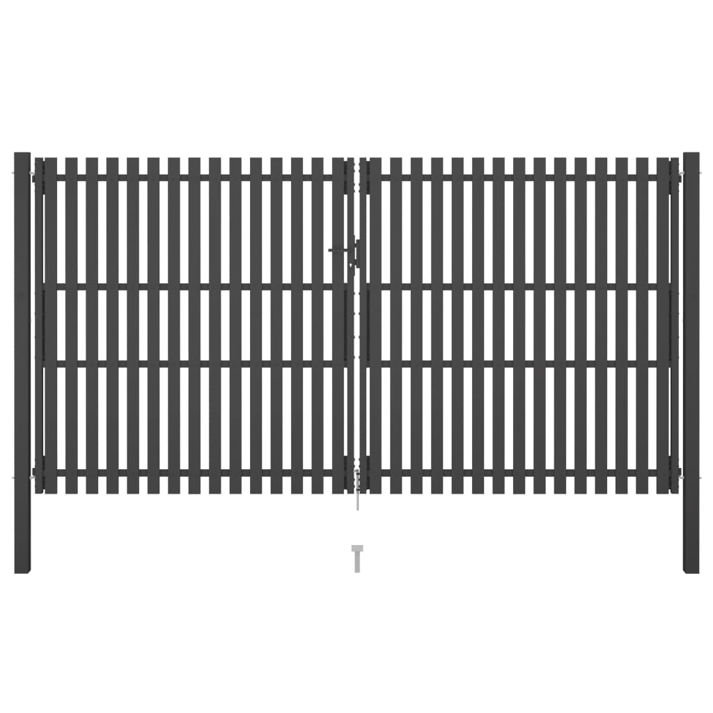 Vidaxl port 4x2.5 m steel anthracite