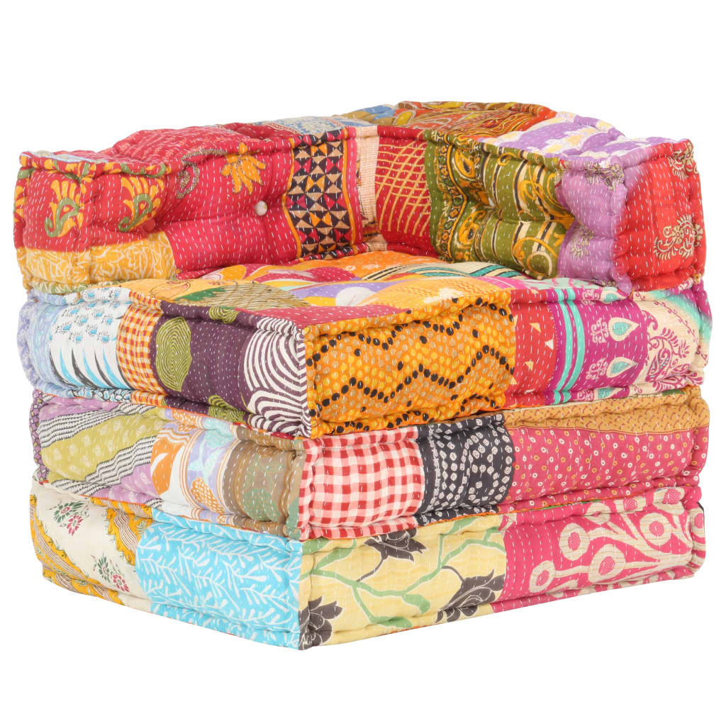 Vidaxl POuf modular Stoff Patchwork