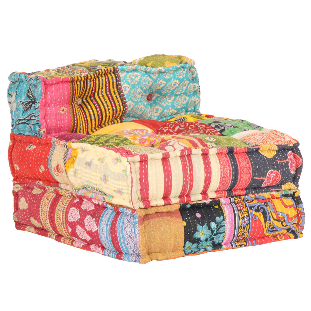 Patchwork modułowy tkaniny vidaxl pouf