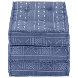 Vidaxl pouf tissu modulaire indigo