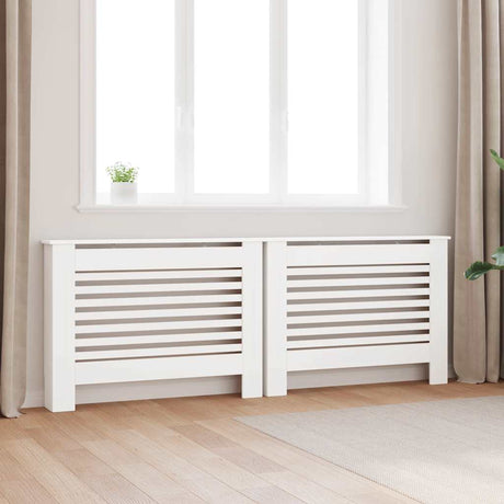 Radiatoroments vidaxl 2 ST 112X19X81.5 cm MDF blanc