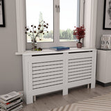 Radiatoroments vidaxl 2 ST 152X19X81.5 cm MDF blanc