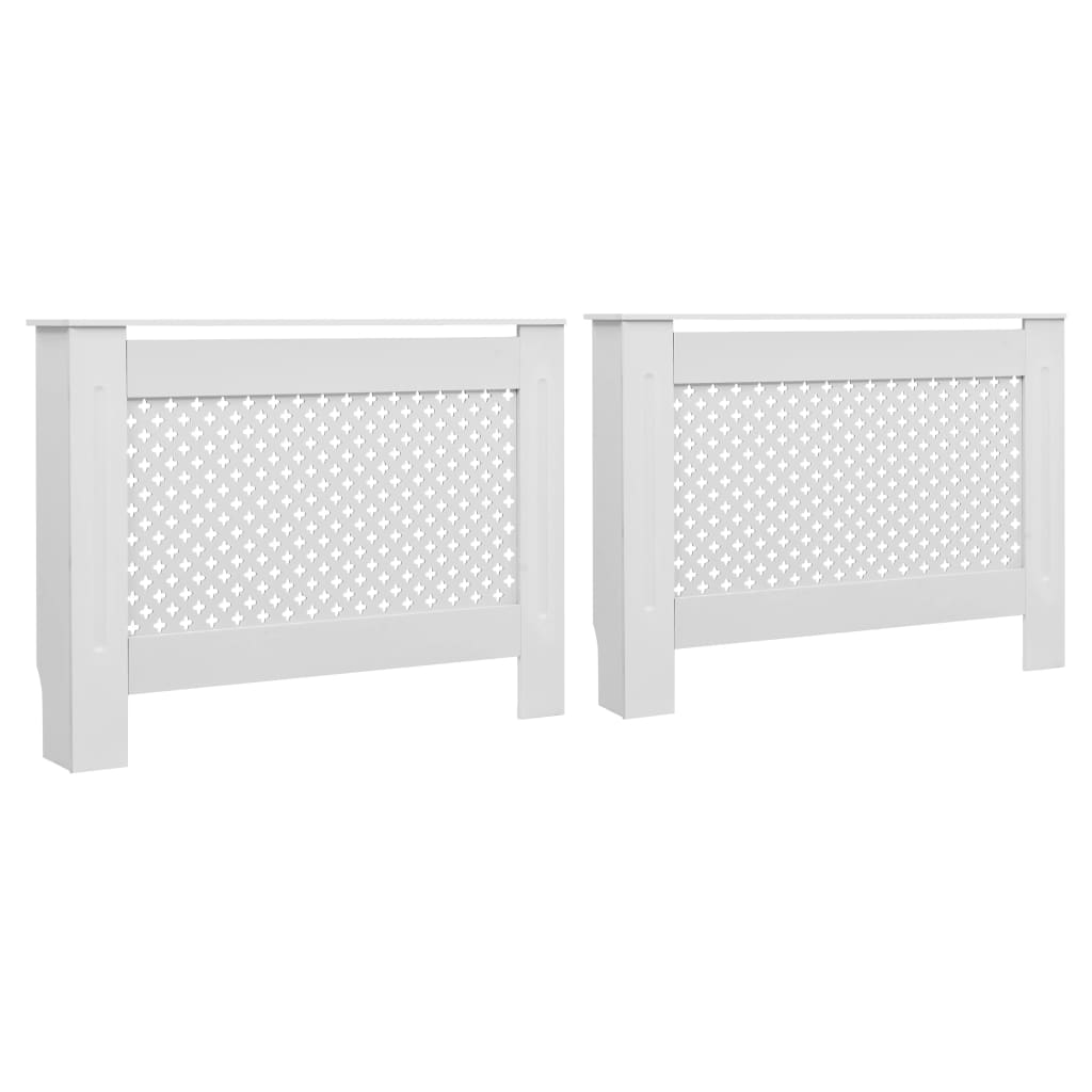 Vidaxl radiatoromenty 2 st 112x19x81,5 cm mdf bílá