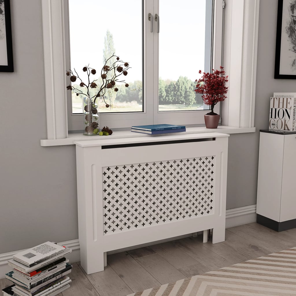 Vidaxl Radiatoroments 2 St 112x19x81,5 cm MDF White