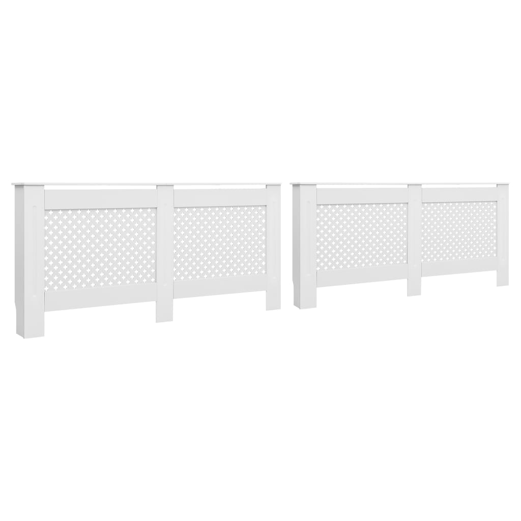 Radiatoroments vidaxl 2 ST 172X19X81.5 cm MDF blanc