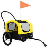 Vidaxl bicycle trailer and dog car 2-in-1 yellow and black