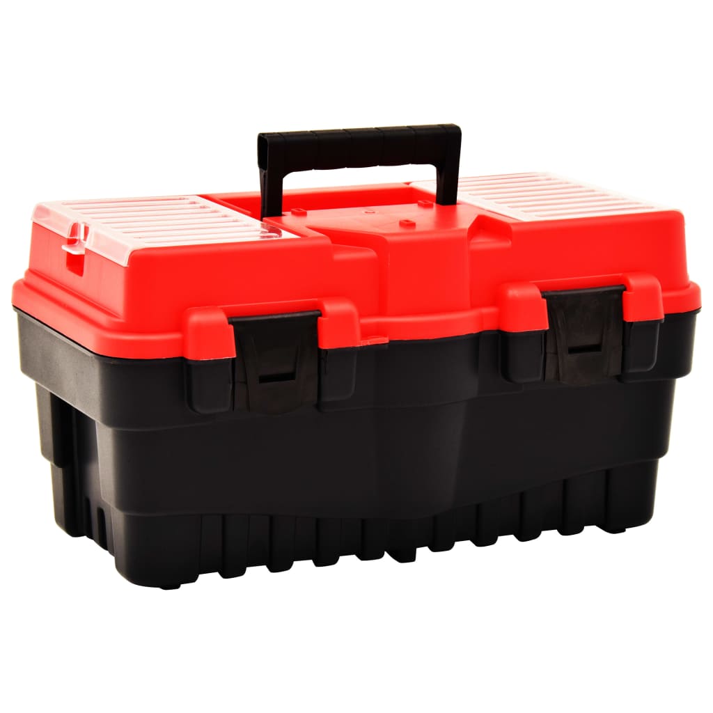 Vidaxxl boîte à outils 462x256x242 mm plastique rouge