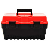 Vidaxxl boîte à outils 462x256x242 mm plastique rouge