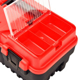 Vidaxxl boîte à outils 462x256x242 mm plastique rouge
