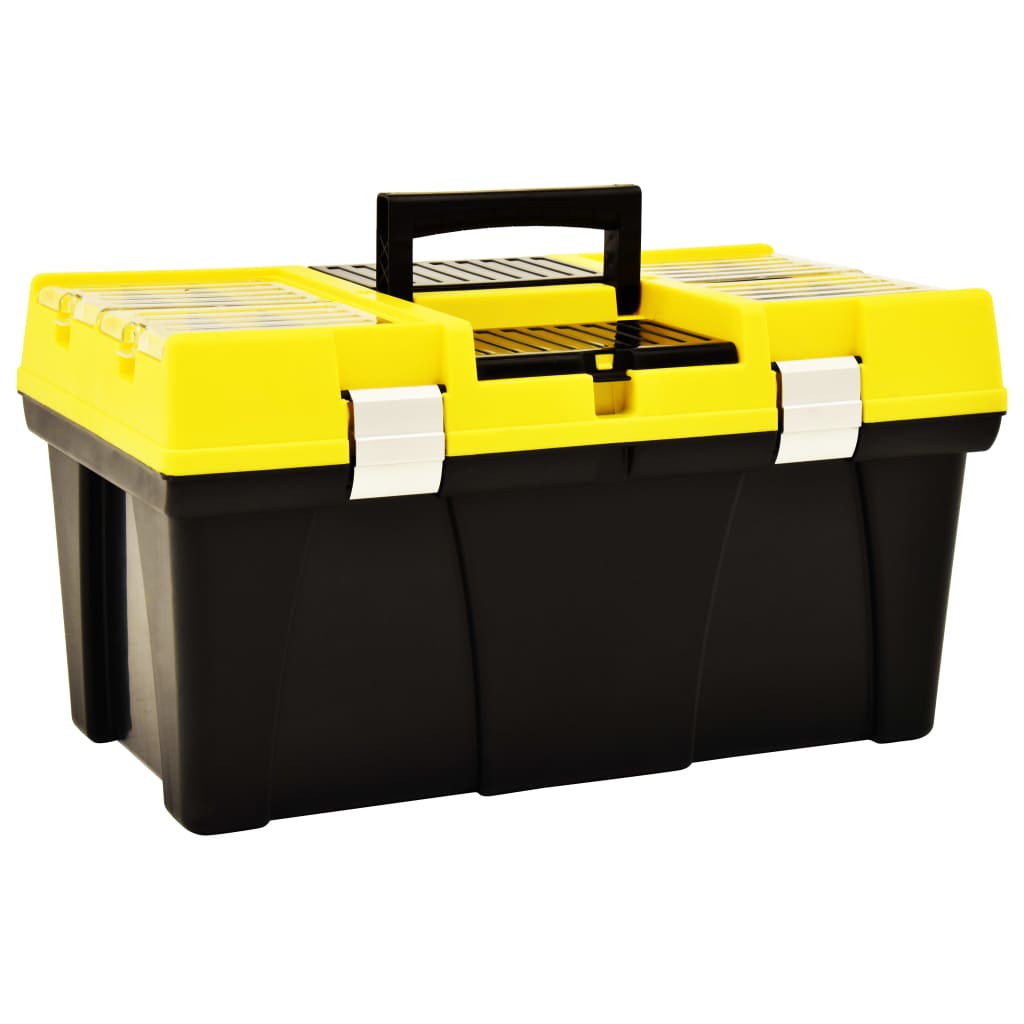 Vidaxxl boîte à outils 595x337x316 mm plastique jaune