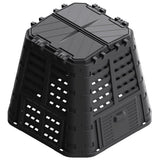 Vidaxx bac à compost 480 l 93,3x93,3x80 cm noir
