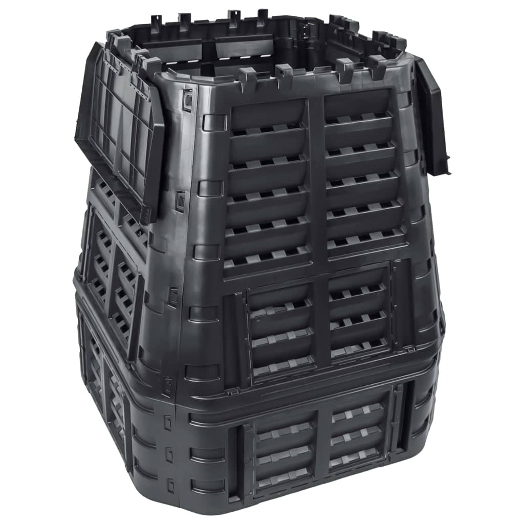 Vidaxx bac à compost 740 l 93,3x93,3x113 cm noir