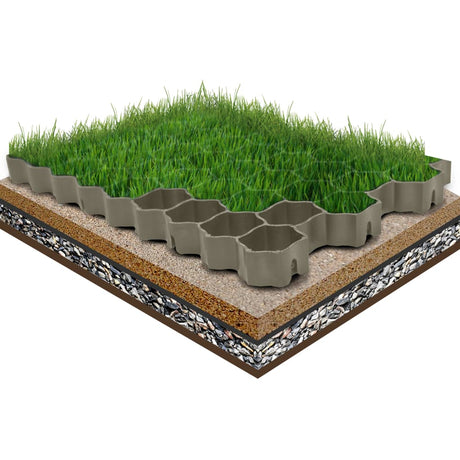 VidaXL Grilles d'herbe 16 pcs 60x40x3 cm plastique vert