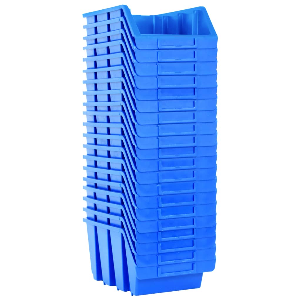 VidaXL Stapelbakken 20 St Plastic Blue