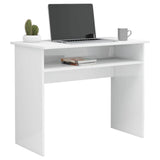 Vidaxl bureau 90x50x74 cm bewerkt hout hoogglans wit