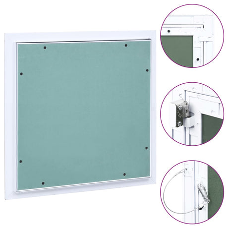 Panneau d'accès Vidaxl avec cadre en aluminium et plâtre 200x200 mm
