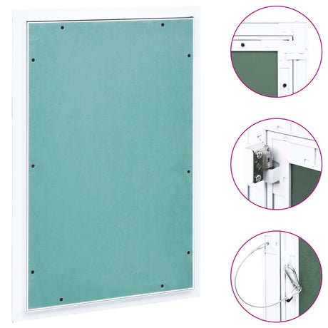 Panneau d'accès Vidaxl avec cadre en aluminium et plâtre 400x600 mm