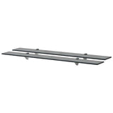Vidaxl schappen zwevend 2 st 90x10 cm 8 mm glas