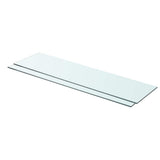 Vidaxl schappen 2 st 80x20 cm glas transparant