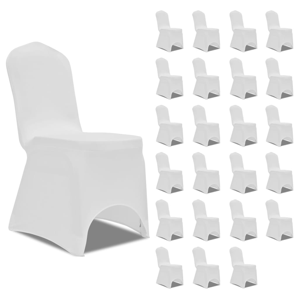 Las cubiertas del asiento de Vidaxl se estiran 24 st White