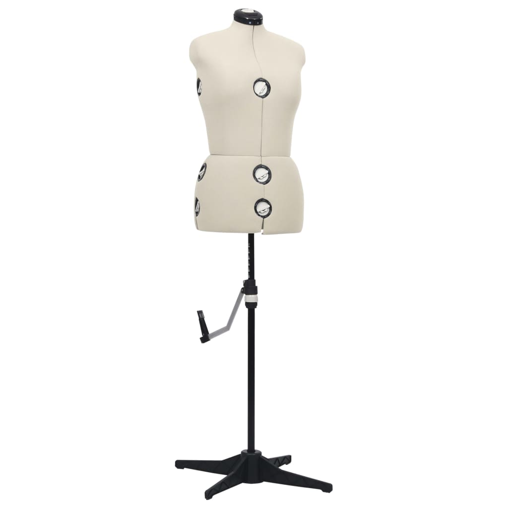 Vidaxl Mannequin Mujer ajustable Tamaño 40-46 m de crema coloreada