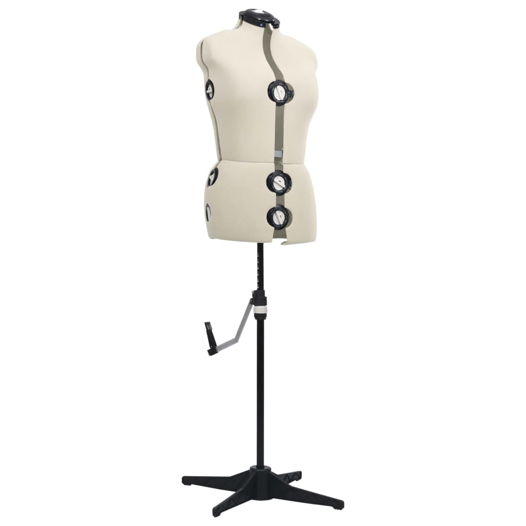 Vidaxl Mannequin Mujer ajustable Tamaño 40-46 m de crema coloreada