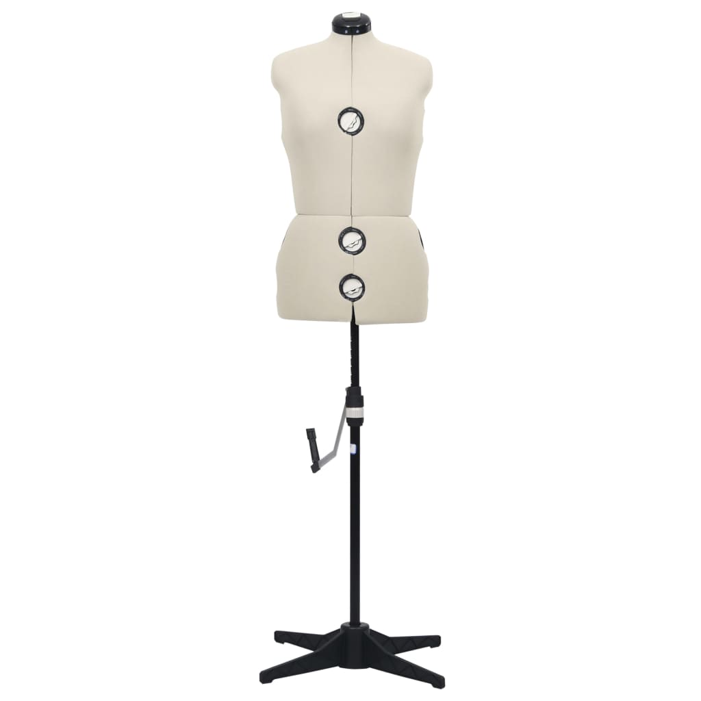 Vidaxl Mannequin Mujer ajustable Tamaño 40-46 m de crema coloreada