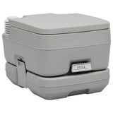 Vidaxl Camping Toilet Portable 10 + 10 L Gray