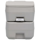 Vidaxl camps toilettes portables 20 + 10 l gris