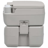 Vidaxl camps toilettes portables 20 + 10 l gris