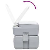 Vidaxl camps toilettes portables 20 + 10 l gris