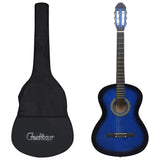 Vidaxl Guitar Guitar Set Classic Beginner 4 4 39 Blue