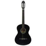 Vidaxl Guitar Classic nybegynner 4 4 39 Lindenhout Black