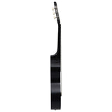 Vidaxl Guitar Classic nybegynner 4 4 39 Lindenhout Black