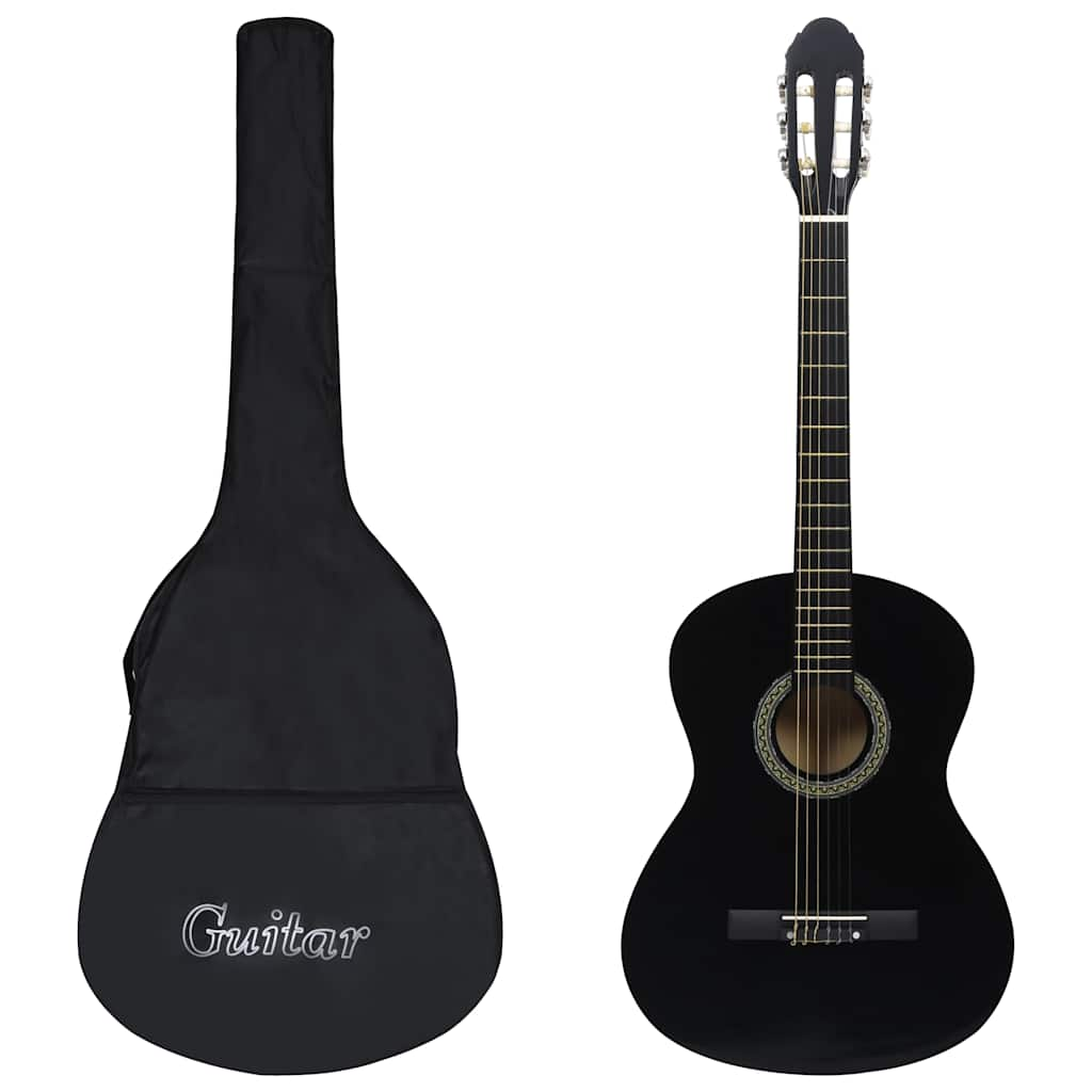 Vidaxl Guitar Guitar Set Classic Beginner 4 4 39 Black