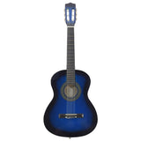 Vidaxl 8 pièces Guitar Début Classic 3 4 36 Bleu