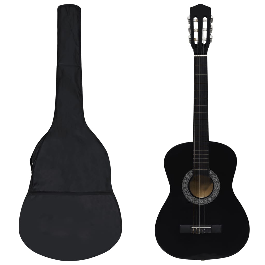 Vidaxl 8-piece guitar set classic beginner 3 4 36 black