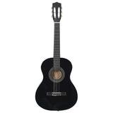 Vidaxl 8 pièces Guitar Début Classic 3 4 36 Black