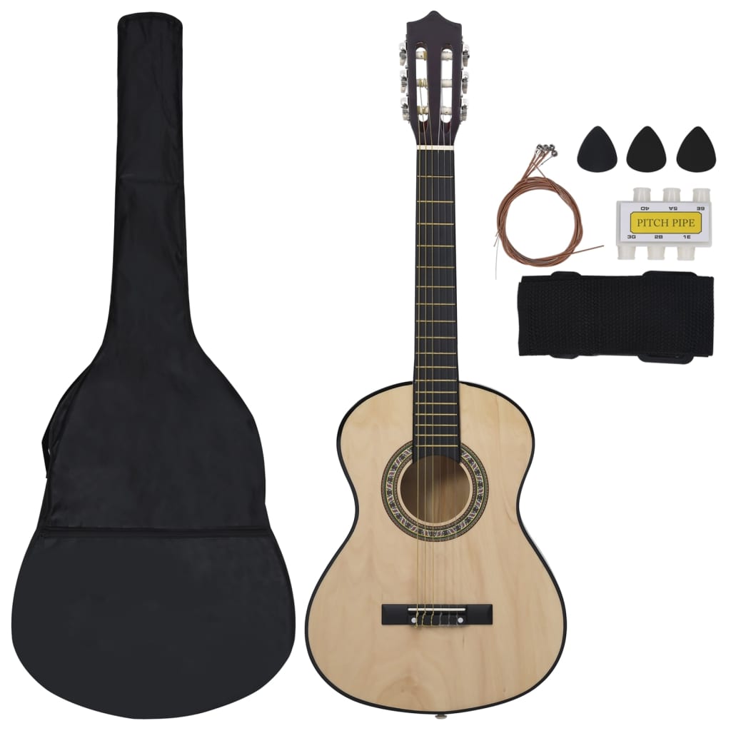 Vidaxl Set di chitarra a 8 pezzi Classic Children e Beginner 1 2 34