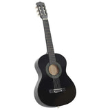 Vidaxl 8 pièces Guitar Set Classic débutant 1 2 34 Black