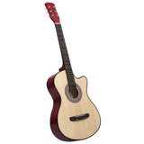 Vidaxl Guitar Schnëtt mat 6 Strécke Western akustesch 38 LinDyhouth